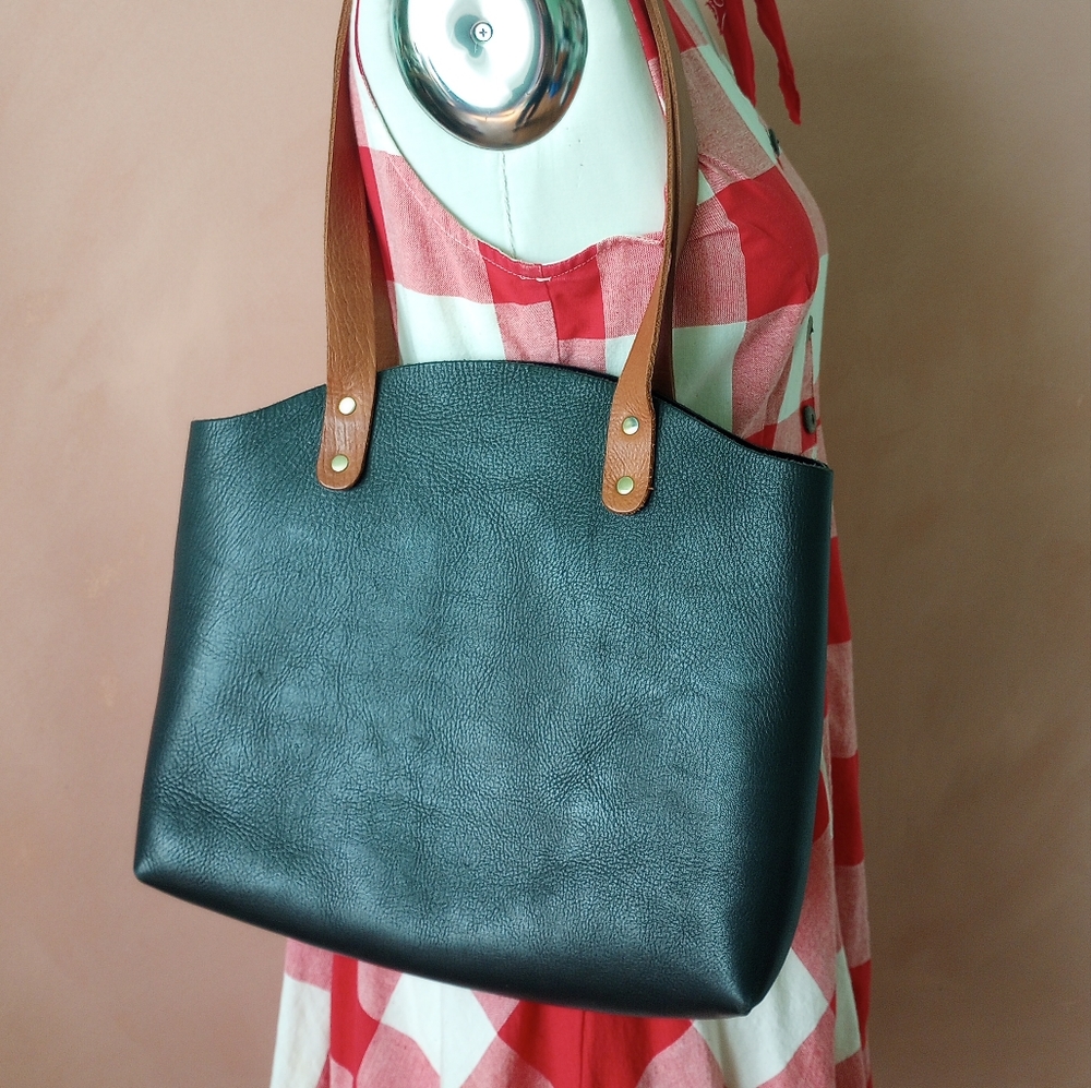 Carbon2Cobalt Market Tote Leather EXCELLENT CONDITION Carbon 2 Cobalt Boho